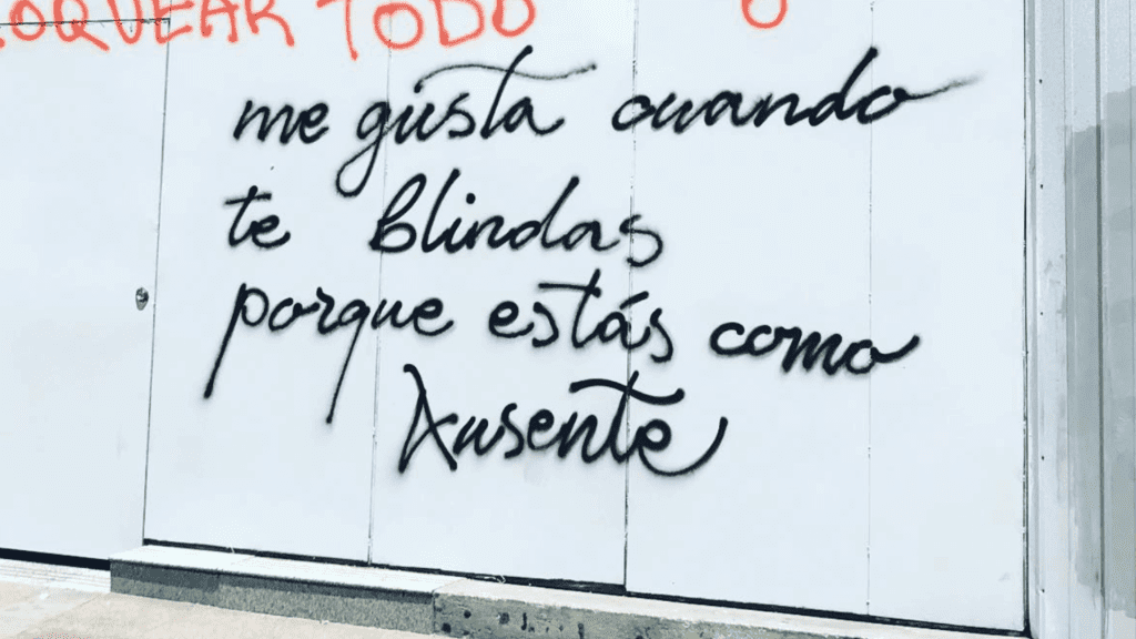 Me gusta cuando te blindas por que estas como ausente